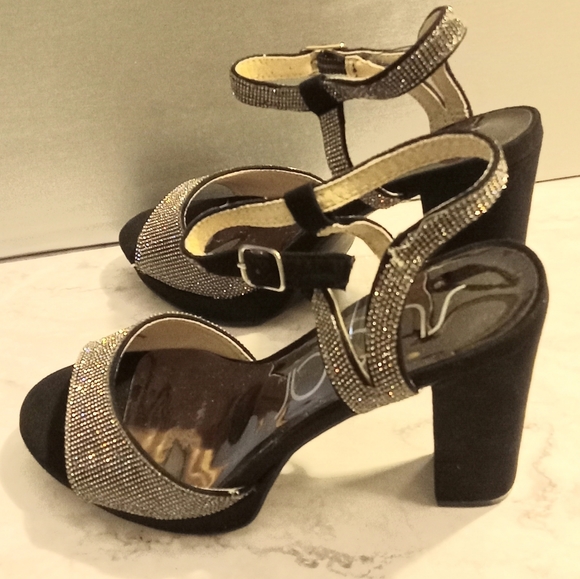 Sugar Women's Prisila High Heel Sandals Black Size 7 1/2 - Picture 4 of 13
